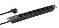 helos 19" Steckdosenleiste PROFESSIONAL, 8-fach,...
