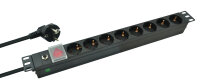 helos 19" Steckdosenleiste PROFESSIONAL, 8-fach,...