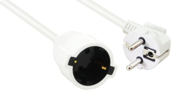 helos Schutzkontakt-Verlängerungskabel. 3-polig, weiß, 15,0m