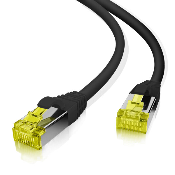 helos Patchkabel Cat 6a Superflex S/FTP RJ45 schwarz 3m AWG27/7 GHMT