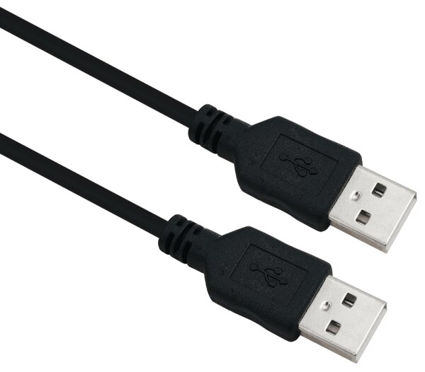 helos Anschlusskabel, USB 2.0 A Stecker/A Stecker, 2,0m, schwarz