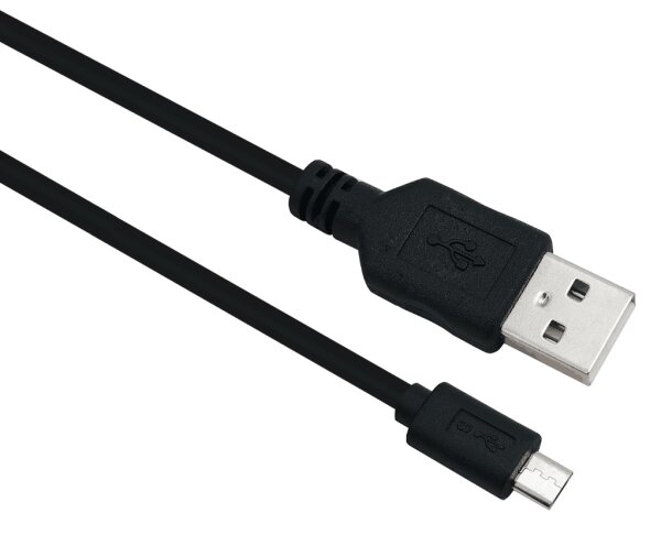 helos Anschlusskabel, USB 2.0 A Stecker/Micro-B Stecker, 3,0m, schwarz
