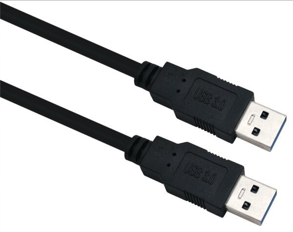 helos Anschlusskabel, USB 3.0 A Stecker/A Stecker, 5,0m, schwarz