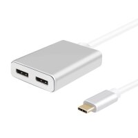 helos Splitter USB 3.1 Type-C St./2x DisplayPort Buchse,...