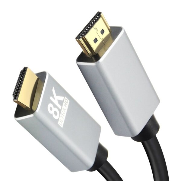 helos Anschlusskabel, HDMI Stecker/Stecker, PREMIUM 8K, 2,0m, schwarz