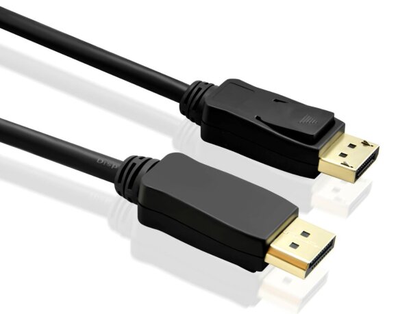 helos Anschlusskabel, DisplayPort Stecker/Stecker, 4K 10,0m, schwarz
