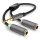 helos Adapterkabel, Klinke 3,5mm Stecker/2x Klinke 3,5mm Buchse,PREMIUM, schwarz