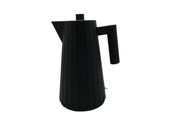 Alessi MDL06 B Plissé Elektrischer Wasserkocher, Schwarz Eurostecker