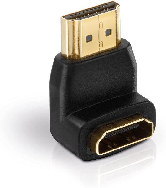 PureLink Adapter, HDMI St./HDMI Bu. gewinkelt 270°, FULL HD, BASIC, schwarz