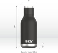 Asobu - Urban - Edelstahl Isolierflasche Schwarz