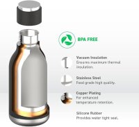 Asobu - Urban - Edelstahl Isolierflasche Schwarz