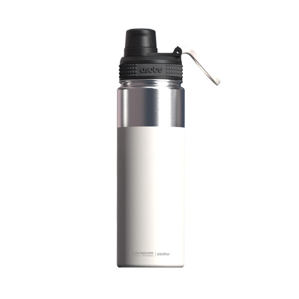 Asobu - Alpine Flask - isolierte Edelstahl Outdoorflasche 530ml Weiß