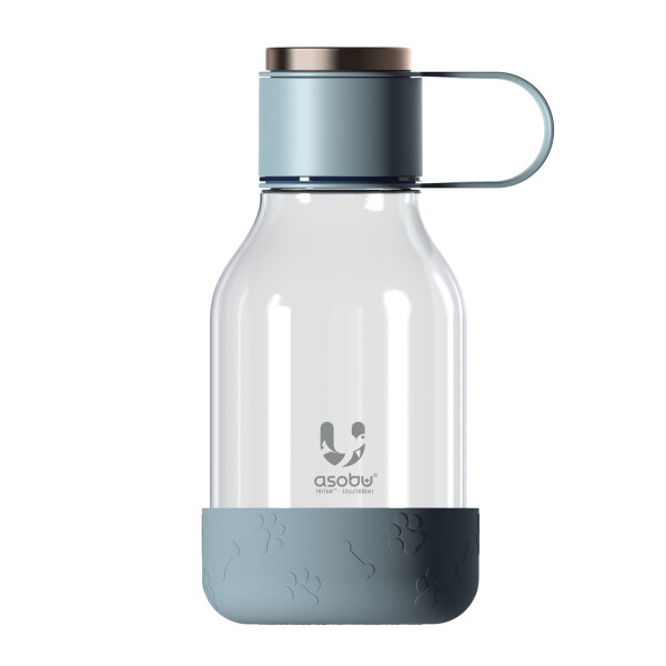 Asobu - Dog Bowl - Flasche aus Tritan mit Hundenapf 1,5 Liter Blau