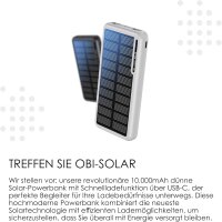 Boompods Obi 10,000mAh Solar Powerbank - White