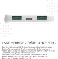 Boompods Obi 10,000mAh Solar Powerbank - White
