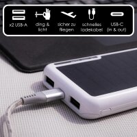 Boompods Obi 10,000mAh Solar Powerbank - White