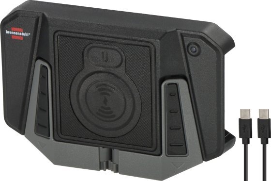 Brennenstuhl 1173780001 Ladegerät für Mobilgeräte Smartphone Schwarz, Grau Kabelloses Aufladen Drinnen
