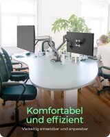 ICY BOX IB-MS524-T, Monitorständer mit Tischhalterung für zwei Monitore bis zu 32" (81 cm)