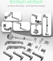 ICY BOX IB-MS525-T, Monitorständer mit Tischhalterung für drei Monitore bis zu 30" (76 cm)