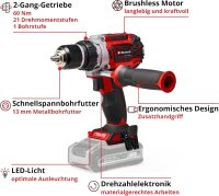 Einhell TP-CD 18/60 Li BL solo Akku-Bohrschrauber