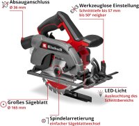 Einhell TE-CS 18/165-1 Li solo Akku-Handkreissäge