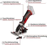 Einhell TE-CS 18/89 Li solo Akku-Mini-Handkreissäge
