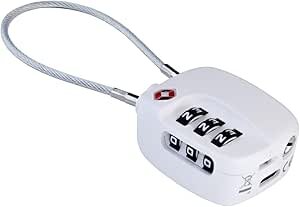 Boompods Tracker Lock - TSA-Zugelassenes Gepäckschloss mit Ortungsfunktion, Wiederaufladbarer Gegenstandsfinder für Koffer & Taschen, Wasserdichtes Zahlenschloss, Kompatibel mit Find My App, Weiß