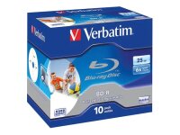 Verbatim BD-R SL 25GB 6x Printable 10 Pack Jewel Case 10...