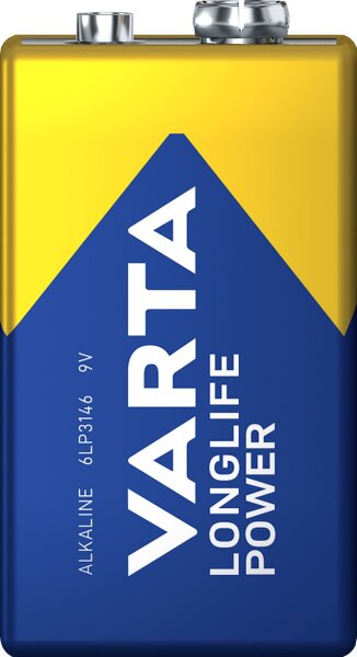VARTA 9V Block Batterie (1er Pack) Alkaline Longlife Power