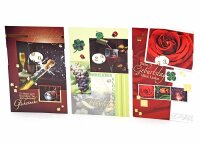 Drehzahlgeburtstagskarte 11,5x17cm, Blumen, sort. -1799-