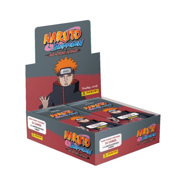 Panini Naruto Shippuden Akatsuki Attax Trading Cards - Fat Pack Box