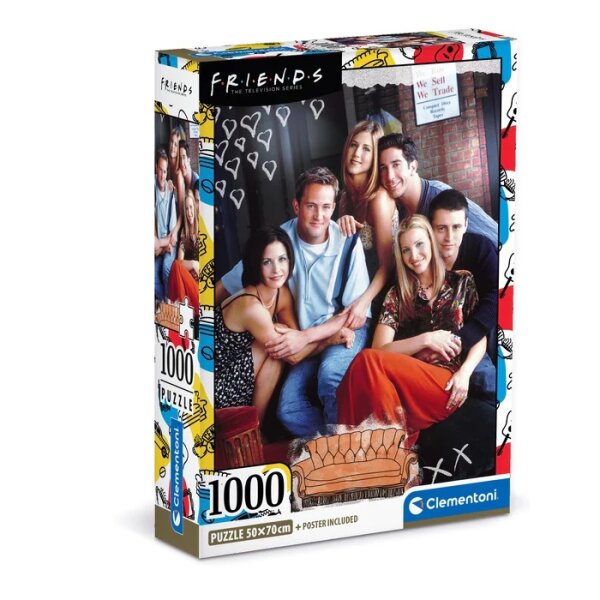 Clementoni 39711 - 1000 Teile Puzzle Netflix Compact  - Friends