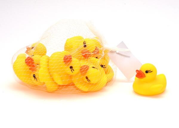 Badeentenset 10 Stk. im Netz ca.4,5 cm