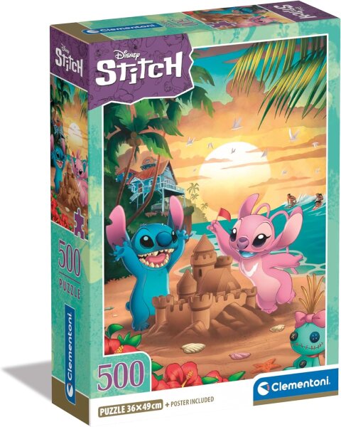 500 Teile Puzzle Disney Compact - Disney Stitch