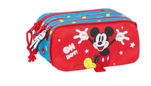 Mickey Mouse - Mäppchen mit 3 Fächern - 21 cm
