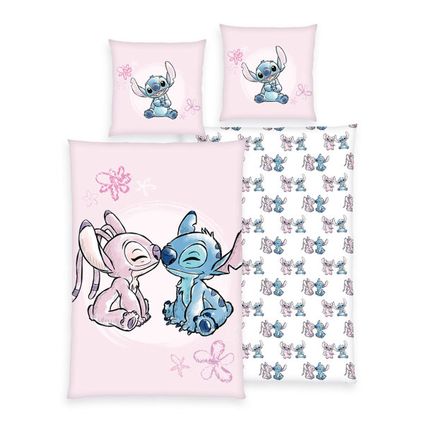 Disney Stitch - Bettwäsche-Set - 80 x 80 cm / 135 x 200 cm