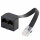 helos 8P8C-Zweifachadapter schwarz, ca.10 cm Kabel, lose