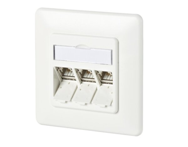 METZ CONNECT C6Amodul 3 Port 180°M UP reinweiß