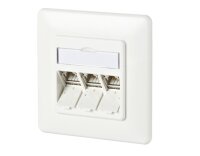 METZ CONNECT C6Amodul 3 Port 180°M UP reinweiß