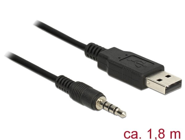 Delock Kabel USB TTL Stecker > 2,5 mm 3 Pin Klinkenstecker 1,8 m (5 V)
