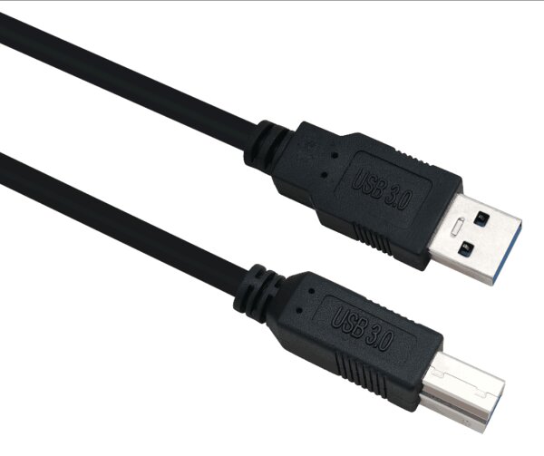 helos Anschlusskabel, USB 3.0 A Stecker/B Stecker, 1,0m, schwarz