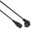 helos Netzanschlusskabel, Schutzkontaktstecker 90° auf C13, schwarz, 0,5m
