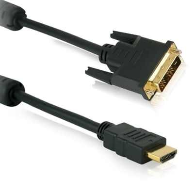 PureLink Anschlusskabel, HDMI St./DVI-D 18+1 FULL HD, mit Ferrit, 1,0m schw.