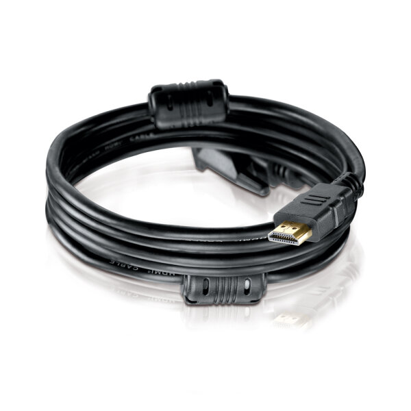 PureLink Anschlusskabel, HDMI St./DVI-D 18+1 FULL HD, mit Ferrit, 2,0m schw.