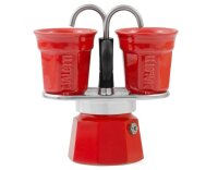 Bialetti Espressokocher Set Mini Express rot + 2...