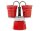 Bialetti Espressokocher Set Mini Express rot + 2 Espressobecher