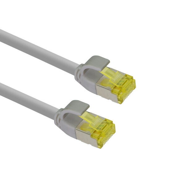 helos Patchkabel Cat 6a Ultraslim S/FTP RJ45 grau 1m AWG28/7 LSZH GHMT