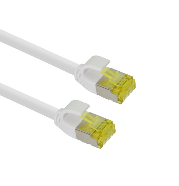 helos Patchkabel Cat 6a Ultraslim S/FTP RJ45 weiß 2m AWG28/7 LSZH GHMT