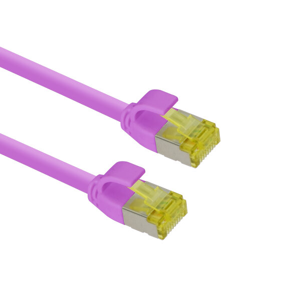 helos Patchkabel Cat 6a Ultraslim S/FTP RJ45 magenta 10m AWG28/7 LSZH GHMT
