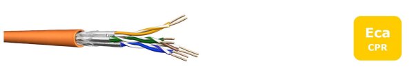 Draka Verlegekabel UC900 HS23, Cat 7, S/FTP, PiMF, orange, 50 m Ring